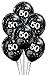 Qualatex 50-A-Round Biodegradable Latex Balloons, Onyx Black with White Prints All-Around, 11-Inch (10-Units)