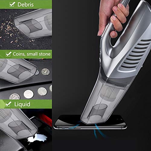 4-in-1 Portable Car Vacuum Cleaner, High Power 12V Vehicle Wet/Dry Vacuum Cleaner