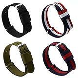 Adebena 20/22mm Nato Nylon Strap Replacement Watch Bands with Stainless Steel Buckle,Pack of 4