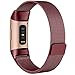 CAVN Compatible Fitbit Charge 3 / Charge 3 SE Bands Women Men Small Large, Metal Milanese Loop Stainless Steel Replacement Accessories Straps Bracelet Compatible Fitbit Charge 3 Fitness Tracker