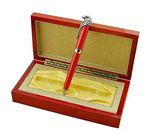 Lanxivi Bald Eagle Head Clip Fountain Pen Wooden Box Pen Pouch