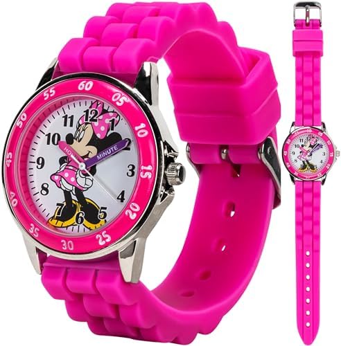 Amazon.com: Disney Mickey Mouse Kids' Plastic Time Teacher Analog Quartz  Silicone Strap Watch : Clothing, Shoes & Jewelry