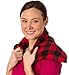SunnyBay Microwave Heating Pad, Microwavable Heavy Weighted Full Body Moist Hot or Cold Pack with Flax Seeds Filling and Washable Fleece Cover, 10x24 Inches - Red Plaid
