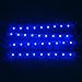 Partsam 4pcs Universal 9-3528-SMD 3 Mode Blue interior strip kit