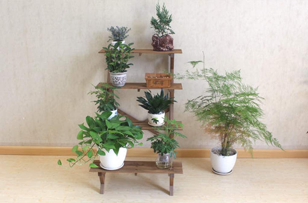Flower Holder/Bonsai Display Shelf/Cuatro escaleras Ángulo Recto ...