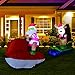 GOOSH Christmas 4 Foot Inflatable Santa Riding on a Jet ski Pulling a Reindeer LED Lights Indoor Outdoor Yard Lawn Decoration - Cute Fun Xmas Holiday Blow Up Party Display