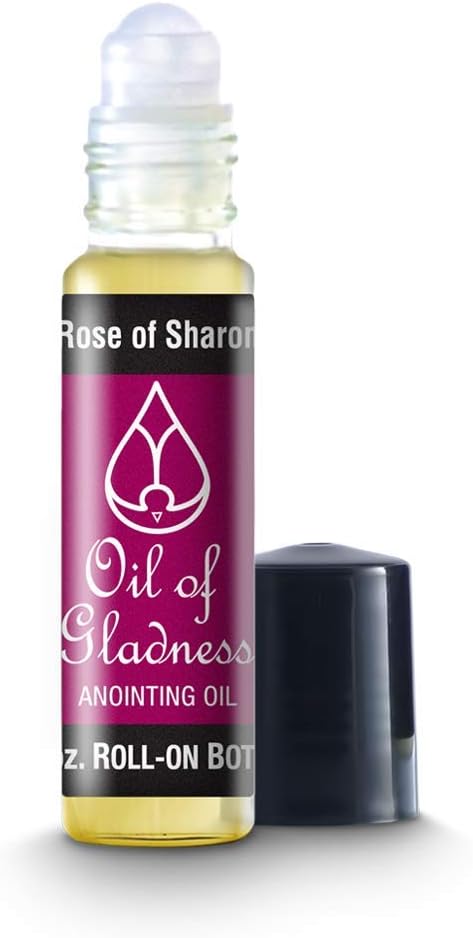 Oil Lamps & Accessories - Oil of Gladness Rose of Sharon Anointing Oil - Oil for Daily Prayer, Ceremonies and Blessings 1/3 oz Roll-On