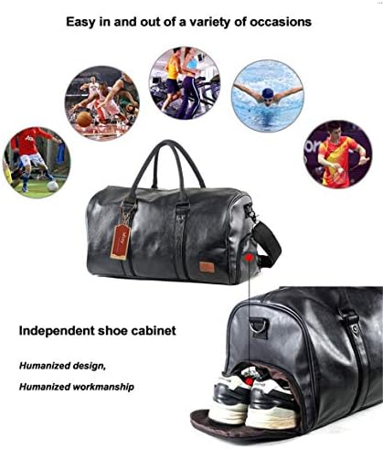 Mioy Vintage Waterproof Travel Tote Luggage Bag leather Large Capacity Men's Weekender Duffel Bag 5 Mioy Vintage Waterproof Travel Tote Luggage Bag leather Large Capacity Men's Weekender Duffel Bag