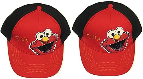 Sesame Street Elmo Face Boys Baseball Cap UPF 50+ Sun Hat Red Coppertone- 2 Pack