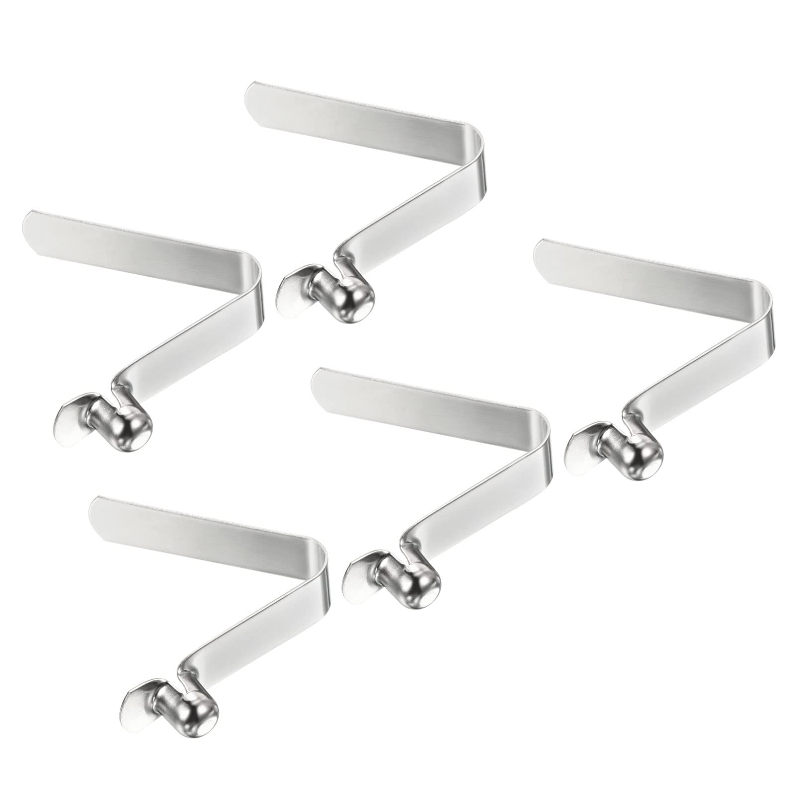 PATIKIL 8.3x7mm Kayak Paddle Snaps, 5 Pack Pole Push Button Spring Clips Steel Hollow Button Locking Tube Single Pin for Camping Awning Tent Pole