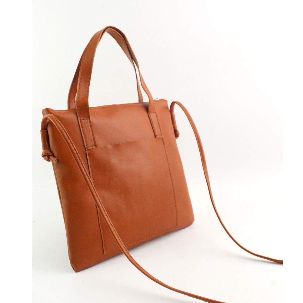 ABCOnline Women Fashion Handbag Shoulder Bag PU Leather Tote Ladies Crossbody Bag (8.85\'\'X0.79\'\'X8.46\'\', Brown)