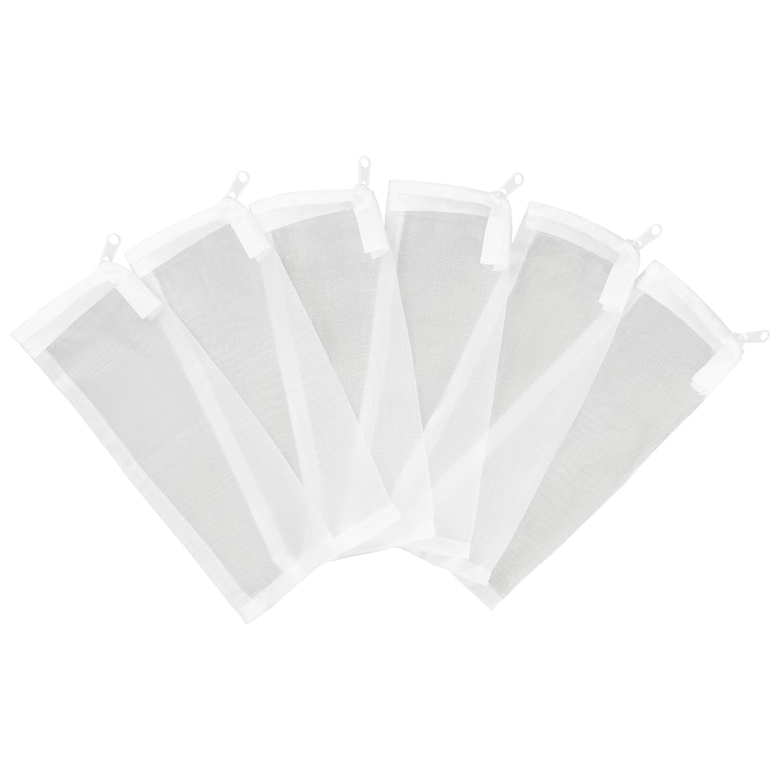 Photo 1 of AQUANEAT Aquarium Filter Media Bags 6pcs Fish Tank Extra Fine 100 Micron Mesh Bags with Plastic Zipper for Activated Carbon (3" x 8")