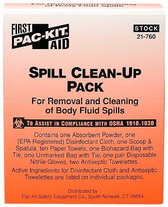 Body Fluid Clean Up Kit, Bodily Liquid Cleaner, 1 Pack, MS-89276
