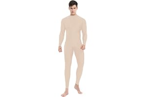 speerise Mens Spandex Bodysuit Long Sleeve Unitard Zipper Dance Leotard Bodysuit for Men Costume