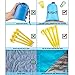 LITAUS Outdoor Picnic Beach Blanket Stakes, Waterproof Camping Trap Beach,Camping,Traveling Hiking,Pocket blanket Corner Pockets, Loops Bag