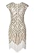 DEARCASE Women's 1920s Gatsby Diamond Sequined Embellished Fringed Flapper Dress