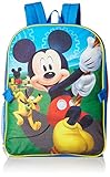 Disney Little Boys Mickey Mouse Backpack with Lunch Kit, Blue, One Size