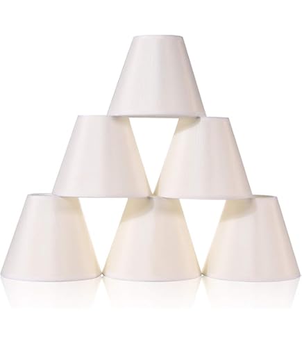 TOCHIC Small Lamp Shades Set Of 6 - Black Velvet Empire Chandelier Shades For Candelabra Bulbs