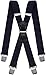 Mens Suspenders X Style Very Strong Clips Adjustable One Size Fits All Heavy Duty Braces (Navy Blue)