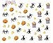 Elevin(TM) New 2016 Halloween Pumpkin Skull Spider Big Sheet Water Transfer 3D Nail Art Sticker Decals Manicure Watermark Tattoos Nail Art Tips (D)