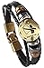 Hamoery Punk Alloy Leather Bracelet For Men Constellation Braided Rope Bracelet Bangle Wristband(Sagittarius)