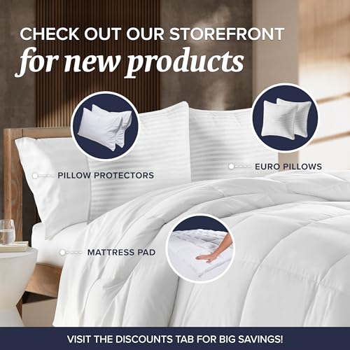 BECKHAM HOTEL COLLECTION BED PILLOWS STANDARD / QUEEN SIZE SET OF 2 – DOWN ALTERNATIVE BEDDING GEL COOLING PILLOW FOR BACK, STOMACH OR SIDE SLEEPERS