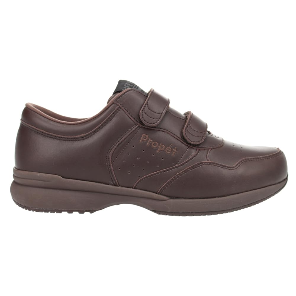 Propét Men’s Life Walker Strap Casual Orthopedic Walking Shoes, Brown