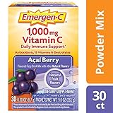 Emergen-C Dietary Supplement with 1000mg Vitamin C (Acai Berry Flavor, 30-Count 0.30 oz. Packets)