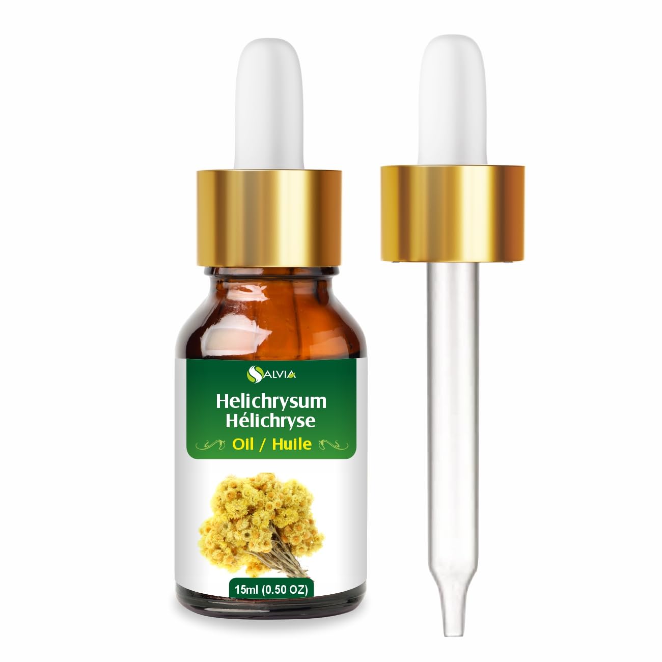 Helichrysum Essential Oil (Helichrysum Italicum) 100% Pure & Natural - Undiluted Uncut Oil (15 ML with Dropper)