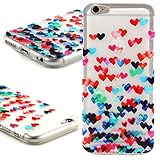 Case for Iphone 6 Plus,Landfox 2015 Fashion Colorful Heart Shape Rubber Soft TPU Case Cover For iPhone 6 Plus 5.5inch