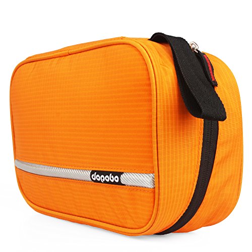Travelling Toiletry Bag, Dopobo Portable Hanging Water-Resistant Wash Bag for Travelling, Business Trip, Camping(orange)