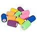 Juvale Self-Adherent Cohesive Vet Wrap - Compression Bandage for Joint Support - No-Slip Adhesive Tape - Multi-Purpose Pet Bandage & Horse Leg Wraps - 3 in x 6 Yd, Pack of 12, 6 Colors