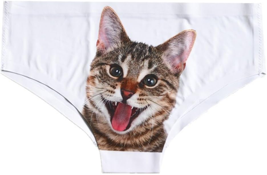 3D Panties Cute Cat Briefs Women Underwear Funny Animal Casual Invisible Seamless