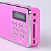 Mfine Portable Mini USB FM Radio Speaker Music Player TF Card For PC iPod Phone (938 Pink)