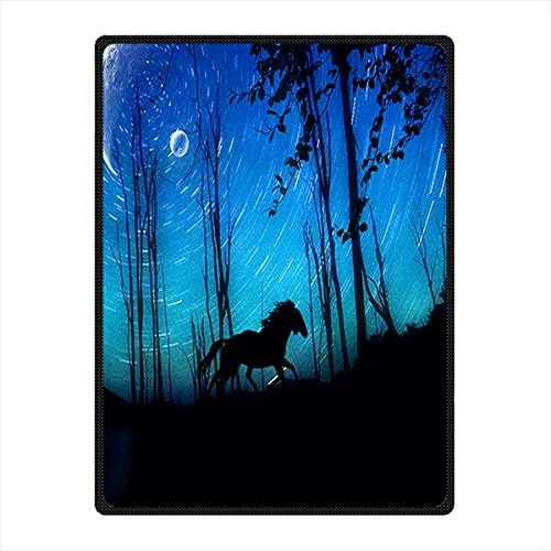 Custom Horse Fleece Blanket and throw blanket and Throw for Bed Sofa 147 Zentimeters x 203 Zentimeters, wool, c, 58" x 80"(inches)