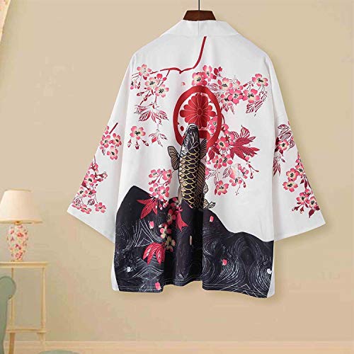 Traditional Japanese Kimonos Cardigan Men Women Summer Japanese Kimono Asian,9,XXL