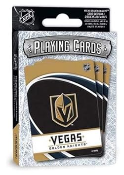 NHL Vegas Golden Knights Unisex Meisterwerke NHL Spielkarten Meisterwerke NHL Spielkarten, Sortiert, 10,2 x 5,7 x 1,9 cm