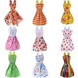 Barbie Outfits Doll Clothes Handmade Dress Party Gown Clothes for Girl's Birthday Gift Xmas Gift 9-Pack