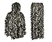 North Mountain Gear Ghillie Suit - Premium Hunting Clothes For Men - Solid Shell Woodland Green Camouflage - Knee Length Leg Zippers for Easy On and Off - Twice The Leafs of A Standard Camo Leafy Suit