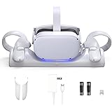 VR Charging Station for Oculus Quest 2/Meta Quest 2, Charging Dock Supports LED indicator/Simultaneously Magnetic Charging He