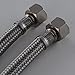 KES IUS1016-P2 Faucet Connector, Braided UV-resistant polymer fibers Supply Hose ¨C 9/16-24 UNEF Thread x M10 Male Connector, 16¡± Long x 2 Pcs (1 Pair)