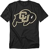 University of Colorado Official Distressed Primary Unisex Adult T-Shirt, Black, X-Large