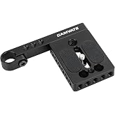 CAMVATE Universal Camera Baseplate with 1/4"-20 Thread Screw and 15mm Single Rod Holder Aluminum Cross Bar - 3094