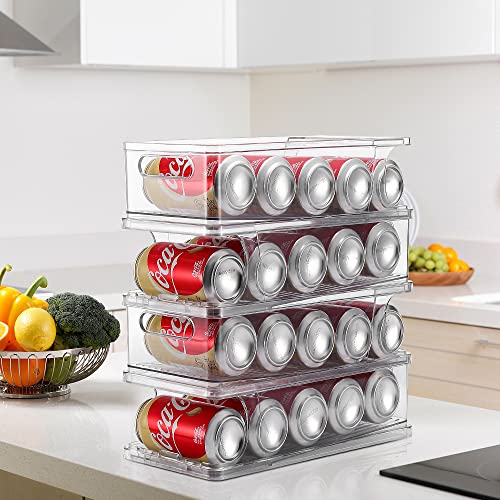 Xicennego 2Tier Stackable Soda Can Organizer for Refrigerator, Fridge