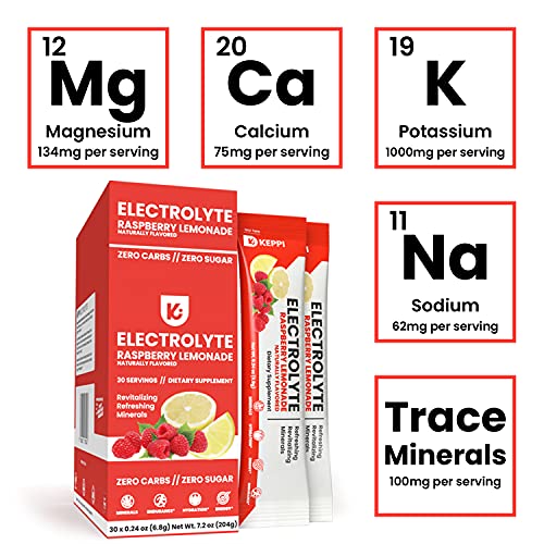 Keppi Electrolytes Powder Hydration Packets Sugar Free 30 Serves
