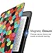 MoKo Case for Kindle Paperwhite, Premium Thinnest and Lightest PU Leather Cover with Auto Wake / Sleep for Amazon All-New Kindle Paperwhite (Fits 2012, 2013, 2015 and 2016 Versions), Stained Glass