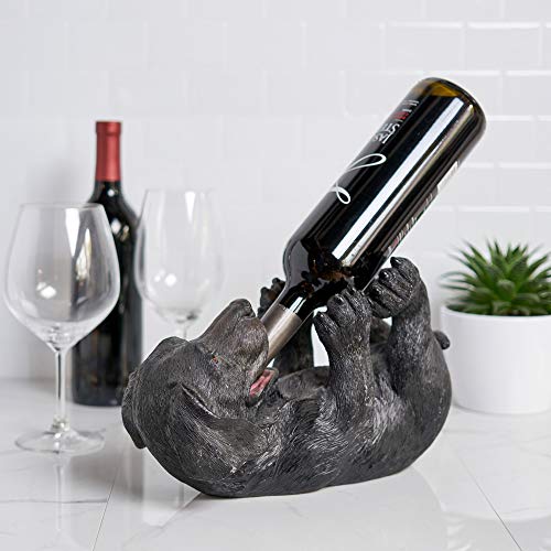 True Lucky Lab Tabletop Wine Bottle Holder Countertop Centerpiece