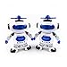 DeXop Kids Electronic Robot Dancing Robot Smart Space Robot Astronaut Music Light Toy (Blue)