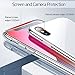 ESR iPhone X Case, 9H Tempered Glass Back Cover [Mimics The Glass Back of The iPhone X][Scratch-Resistant] + Soft Silicone Bumper [Shock Absorption] for iPhone X/iPhone 10(White)
