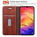 Xiaomi Redmi Note 7 Pro Case,Redmi Note 7 Case,RUIHUI Classic Leather Wallet Folding Flip Protective Shell Cover with Card Slots,Kickstand,Magnetic Closure for Xiaomi Redmi Note 7/Note 7 Pro (Brown)